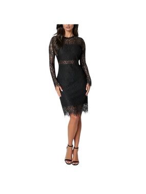 BEBE Bandeau Scallop Lace Pencil Dress - NWT